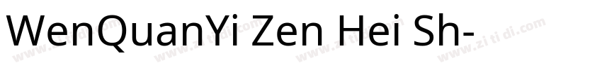 WenQuanYi Zen Hei Sh字体转换